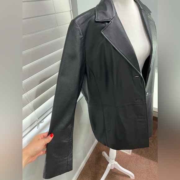 Worthington Vintage Black Leather Jacket - Picture 2 of 6